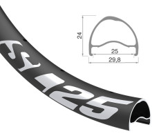 Обід BlackJack SL 25 ASY 29, 622x25, 28 відп., FV, безкамерний, асиметричний, чорний