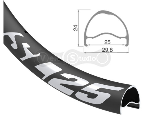 Обід BlackJack SL 25 ASY 29, 622x25, 28 відп., FV, безкамерний, асиметричний, чорний