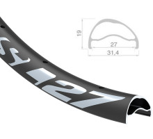 Обід BlackJack SL 27 ASY 29", 622x27, 28 відп., FV, безкамерний, асиметричний, чорний