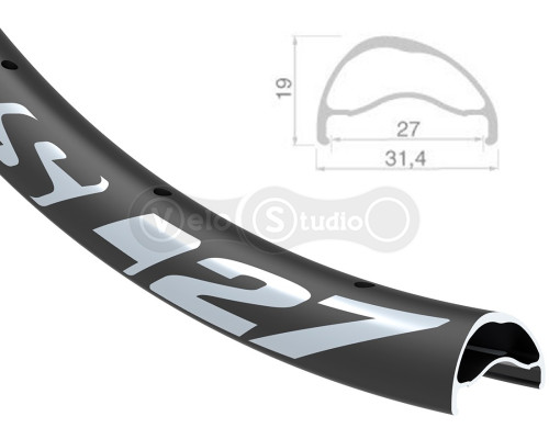 Обід BlackJack SL 27 ASY 29", 622x27, 28 відп., FV, безкамерний, асиметричний, чорний
