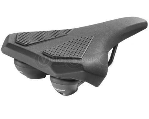 Седло Monte Grappa BMG CORVETTA S011 PLUS, с эластомер, черное, 260х210 мм