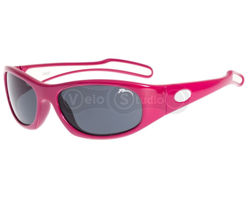 Дитячі окуляри Relax Luchu рожеві глянсові, лінза smoke (PC), кат 3