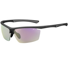 Дитячі окуляри Relax Quarry чорні матові, лінза smoke (PC), red mirror, кат 2