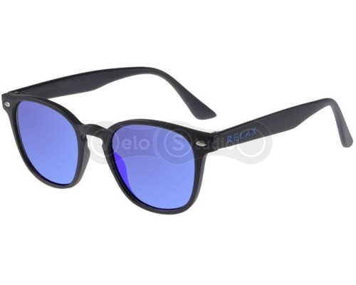 Дитячі окуляри Relax Nubi чорні матові, лінза smoke (PC), blue revo, кат 3