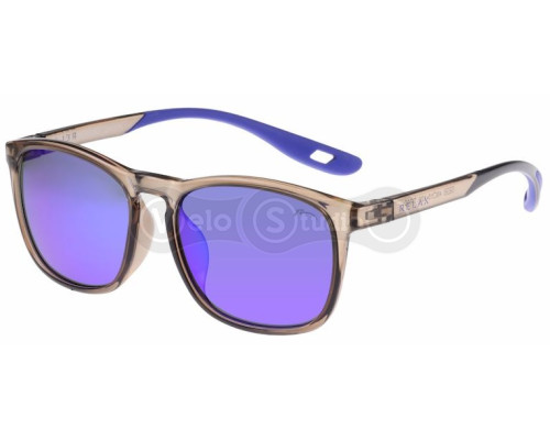 Дитячі окуляри Relax Siri сірі кристальні, лінза smoke (PC), blue revo, кат 3