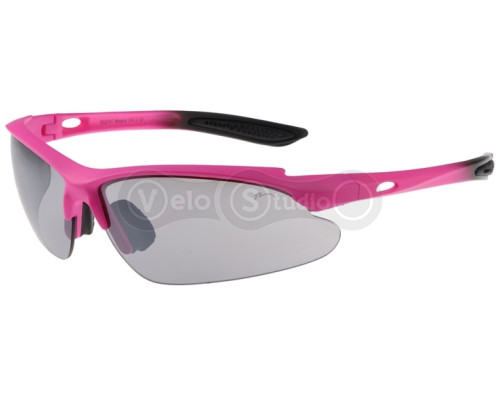 Очки Relax Mosera неоновые/розовые матовые, линза smoke (PC), silver mirror, кат 2