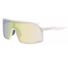 Окуляри Relax Prati білі глянсові, лінза brown (Polarized TAC), amber platinum, кат 3