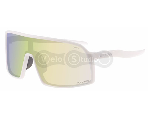 Окуляри Relax Prati білі глянсові, лінза brown (Polarized TAC), amber platinum, кат 3