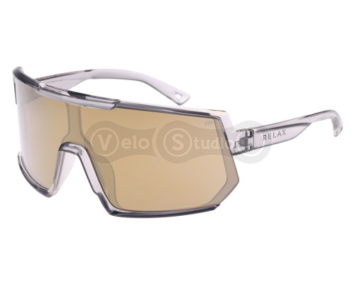 Окуляри Relax Lantao сірі кристальні, лінза brown (PC), gold revo, кат 3