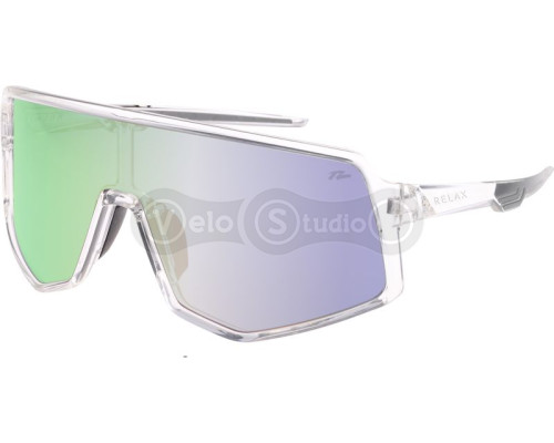 Очки Relax Langeland кристальные, линза smoke (PC), fake black-red revo, кат 3