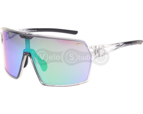 Окуляри Relax Timor чорні кристалічні, лінза smoke (PC), green revo, кат 3