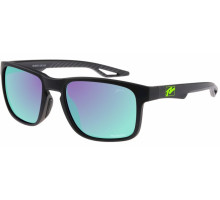 Окуляри Relax Baltra чорні гумові, лінза smoke (Polarized TAC 1,1mm), green revo, кат 3