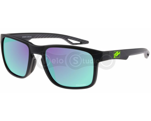 Окуляри Relax Baltra чорні гумові, лінза smoke (Polarized TAC 1,1mm), green revo, кат 3