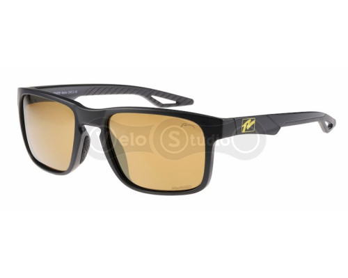 Окуляри Relax Baltra чорні матові, лінза smoke (Polarized TAC 1,1mm), gold mirror, кат 3