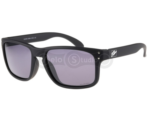 Очки Relax Baffin черные прорезиненные, линза smoke (Polarized TAC 1,1mm), кат 3