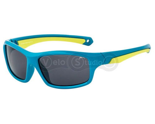 Дитячі окуляри Relax York блакитні/жовті глянсові, лінза smoke (PC), кат 3