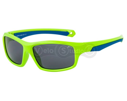 Дитячі окуляри Relax York зелені глянсові, лінза smoke (PC), кат 3