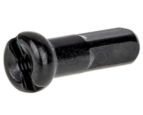 Ніпель ONRIDE 14G, 14x2 мм, латунь, чорний, 100 шт