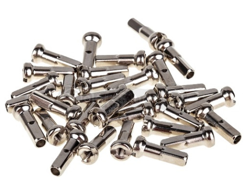 Ниппель ONRIDE 14G/13G, 14x2,3 мм, латунь, серебристый, 100 шт