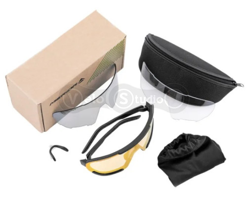 Очки MERIDA Sunglasses Pro Race Black, Black Glossy