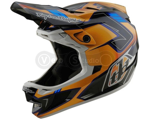 Вело шлем TLD D4 Composite Mips Helmet; Royalty [Black / Gold] MD