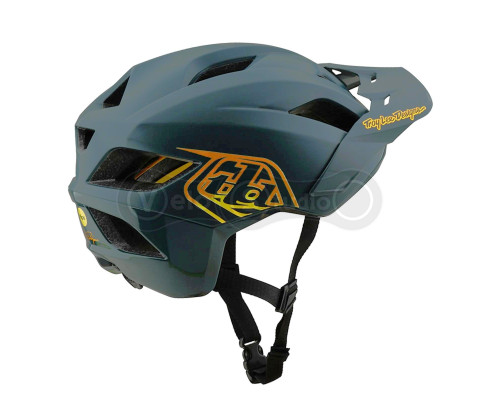 Дитячий вело шолом TLD YOUTH FLOWLINE HELMET; POINT [GRAY/GOLD] Young (48-53см)