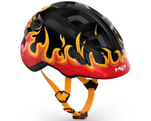 Шлем MET HOORAY CE BLACK FLAMES | GLOSSY XS (46-52)
