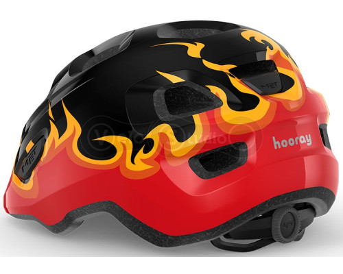Шлем MET HOORAY CE BLACK FLAMES | GLOSSY XS (46-52)