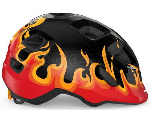Шлем MET HOORAY CE BLACK FLAMES | GLOSSY XS (46-52)