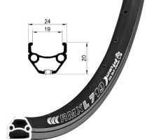 Обод Remerx DRAGON LINE RX 719, 27.5, 584x19, 32 отверстия, AV, черный анодированный, V-Br, CNC
