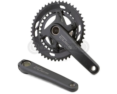 Шатуны Shimano FC-U6030-2, CUES, интегрированная ось, 175мм, 46X32T, 9-11 скоростей