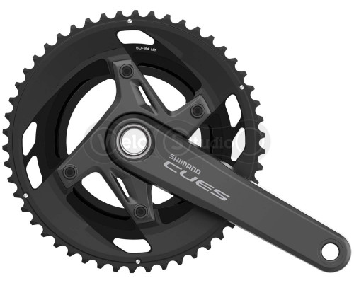 Шатуны Shimano FC-U6040-2, CUES, интегрированная ось, 175мм, 50X34T, 9-11 скоростей