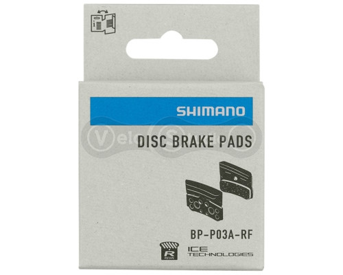 Тормозные колодки Shimano P03A-RF с радиатором, XTR, Deore XT, SLX, CUES, полимер/resin