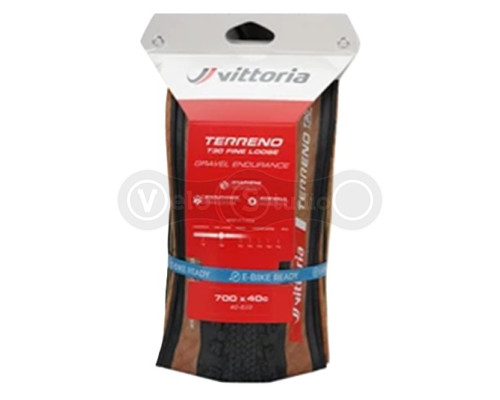Покришка Vittoria Terreno T30 Fine Loose Gravel Endurance 700x40c, бежева боковина