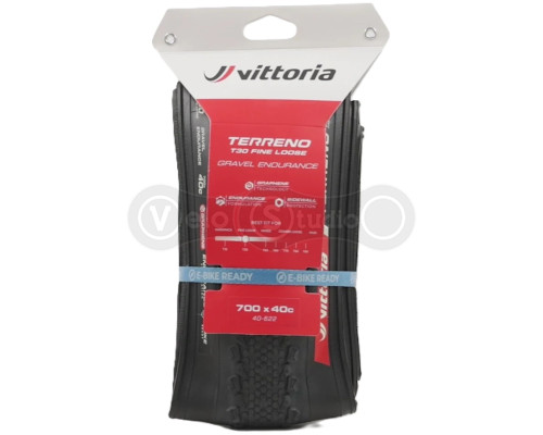 Покришка Vittoria Terreno T30 Fine Loose Gravel Endurance 700x40c, чорна