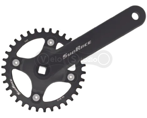 Шатуни SunRace FCM80V під квадрат, 170 мм, 34T, 96BCD, на 11/10/9 швидкостей, чорні