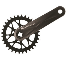 Шатуни SunRace FCM53U під квадрат, 170 мм, 32T, на 11/10/9 швидкостей, чорні