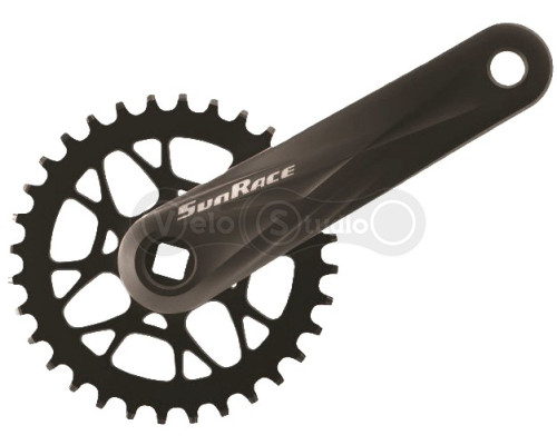 Шатуны SunRace FCM53U под квадрат, 170 мм, 32T, на 11/10/9 скоростей, черные