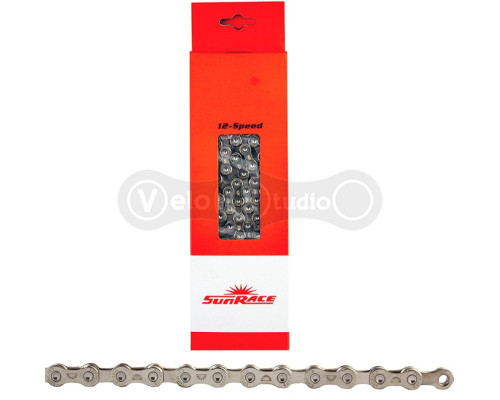 Ланцюг SunRace CN12A S Silver 12 швидкостей, 126 ланок, із замком