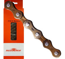 Цепь SunRace CNM22 Brown 7-6 скоростей, 116 звеньев, с замком