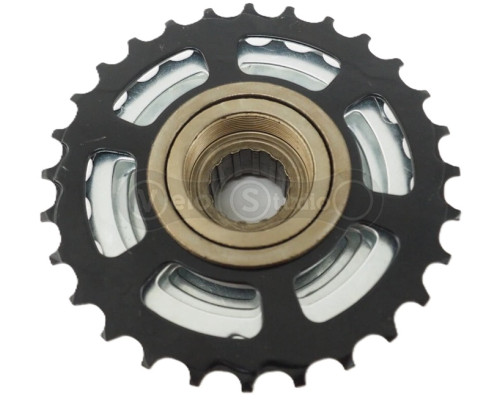 Тріскачка SunRace MFM2A 6DS 2, 6 швидкостей, 14-28T, Zinc/Black