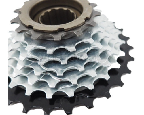 Тріскачка SunRace MFM2A 6DS 2, 6 швидкостей, 14-28T, Zinc/Black