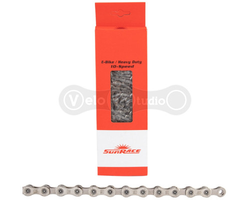 Ланцюг SunRace CN10E1 Silver 10 швидкостей, 126 ланок, із замком, E-Bike