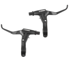 Тормозные ручки ONRIDE Alu-2, для МТБ, универсальные, под 2 пальца, алюминий, черные (пара)