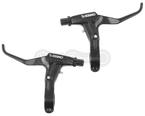 Гальмівні ручки ONRIDE Alu-2, для МТБ, універсальні, під 2 пальці, алюміній, чорні (пара)