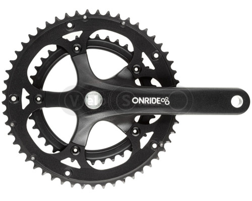 Шатуны ONRIDE Duet 1010, под квадрат, 170 мм, 39-53Т, BCD 130 мм, на 10/9 скоростей