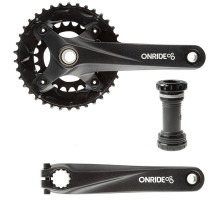 Шатуни ONRIDE Duet Pro 1010, Hollowtech, 170 мм, 24-38Т, BCD 104/64, 10/9 шв., з кареткою, чорний