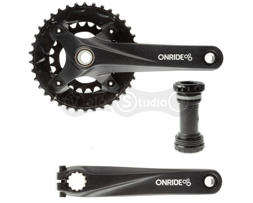 Шатуны ONRIDE Duet Pro 1010, Hollowtech, 170 мм, 24-38Т, BCD 104/64, 10/9 ск, с кареткой