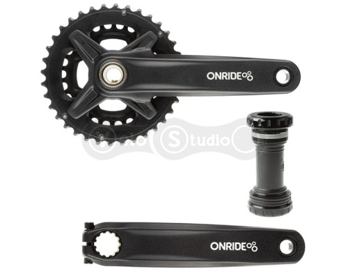 Шатуны ONRIDE Duet Pro 1210, Hollowtech, 170 мм, 26-36Т, BCD 104/64, 12/11 ск., с кареткой