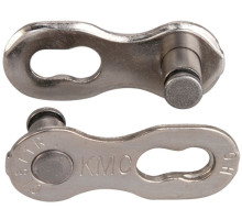 Замок цепи KMC 7/8R Silver EPT 8/7/6 скоростей (7,3мм/KMC/Shimano), 1 замок (polybag)